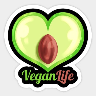 Heart Shaped Aubergine - Vegan Life - Go Vegan Sticker